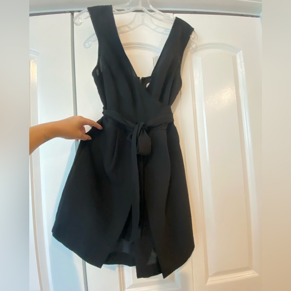 Linen romper with tie waist from Tracy Reese